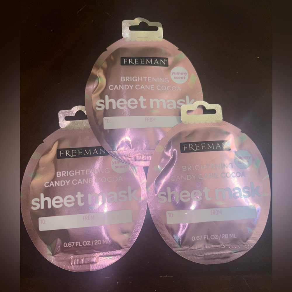 Freeman Brightening Candy Cane Cocoa Sheet Mask x 3